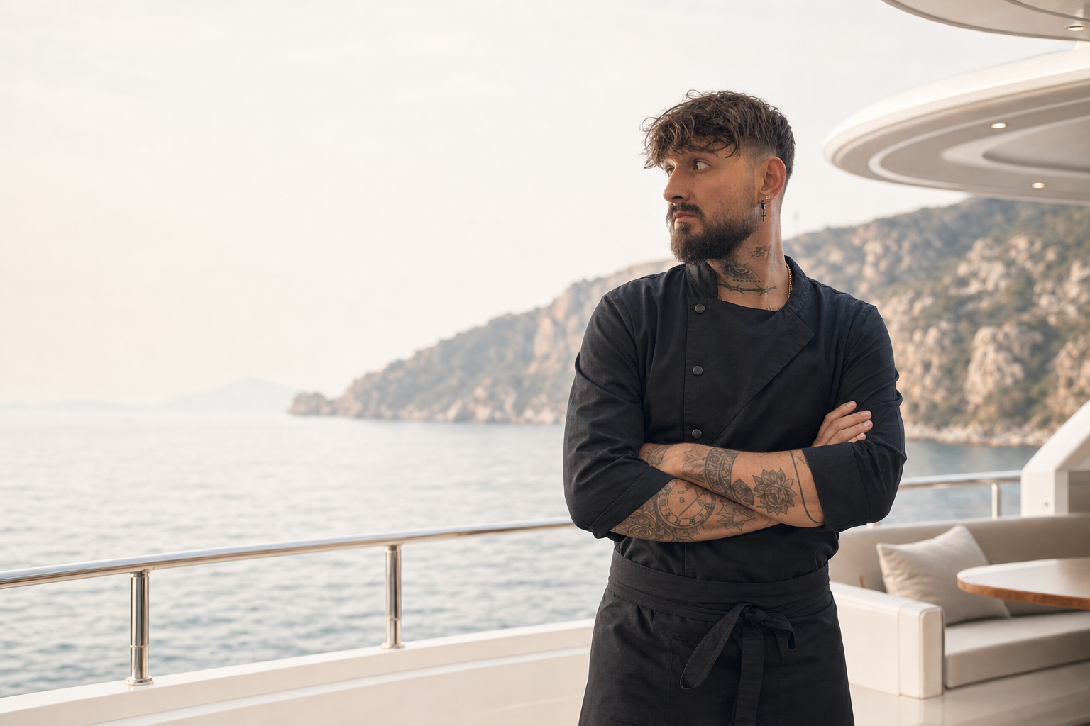 Stjepan Ivanac preparing a private dining course